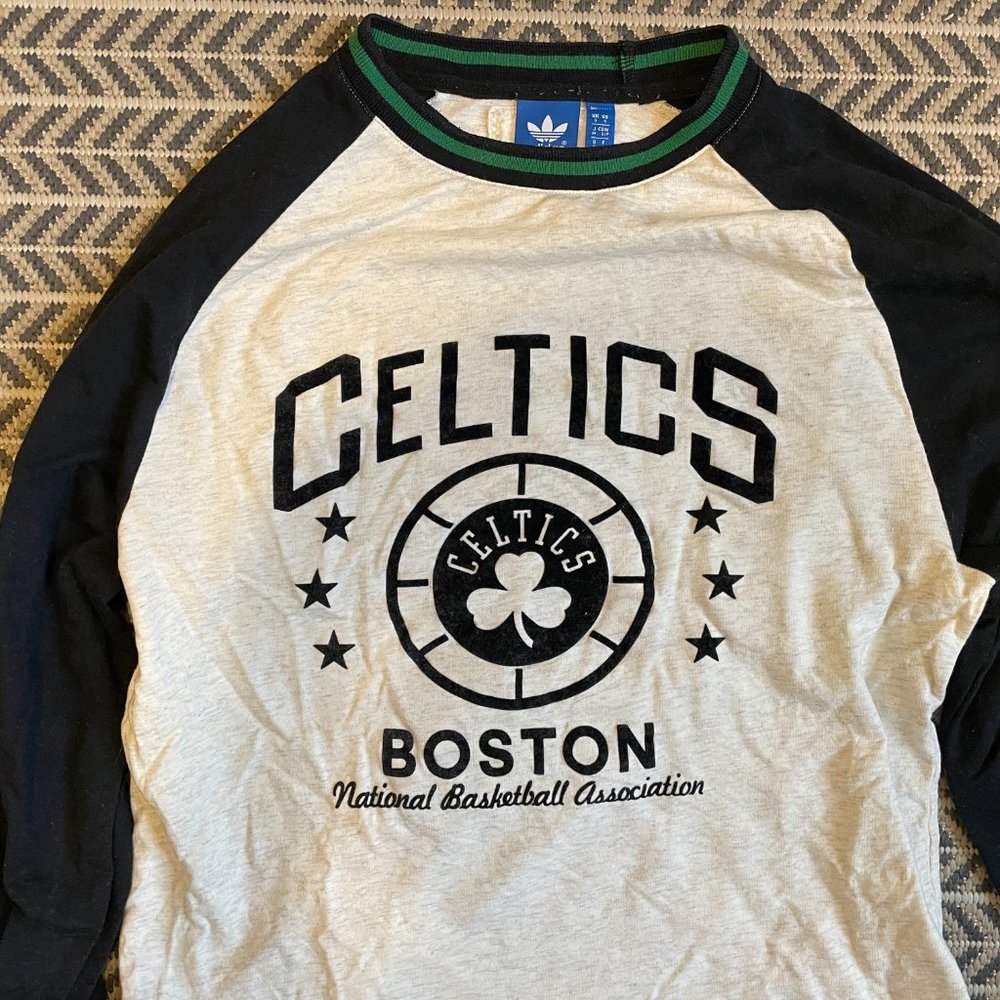 Adidas Originals Boston Celtics Raglan Long-sleeve T-shirt, Men's S